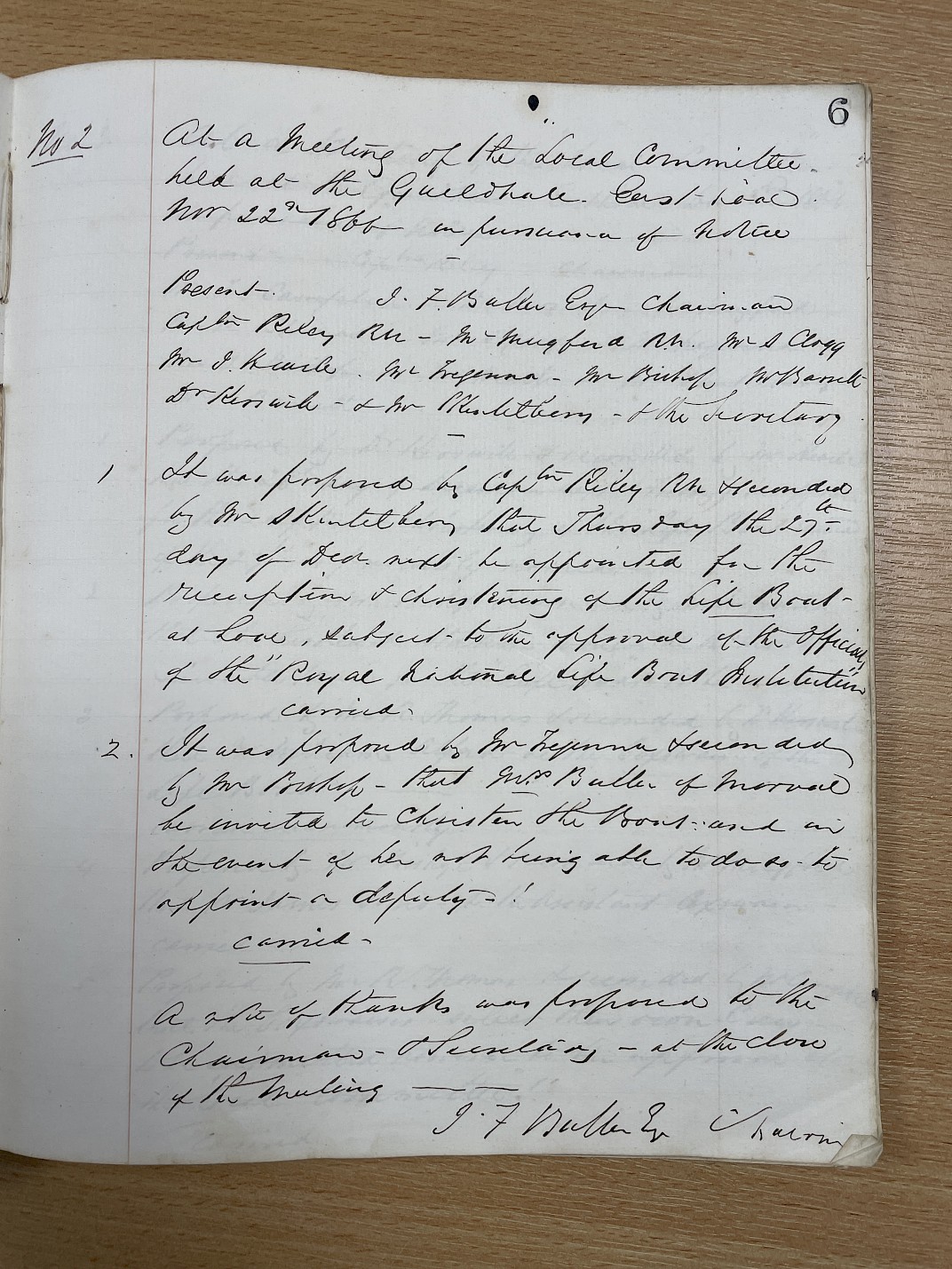 Minutes of the meeting
