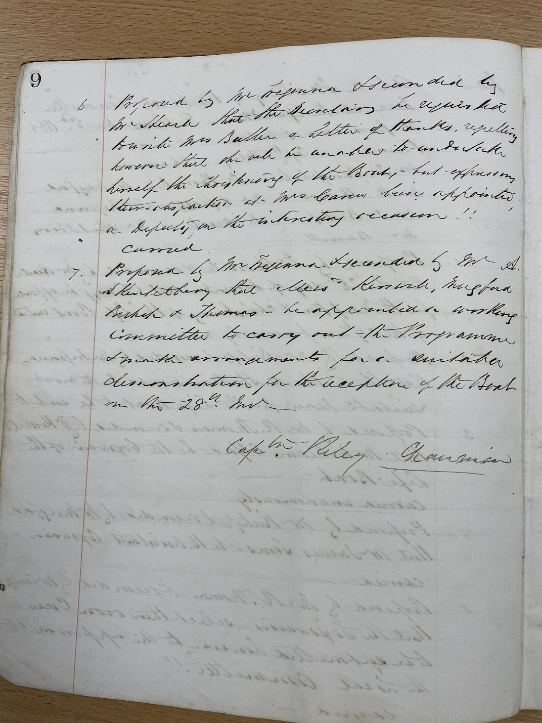 Minutes of the meeting