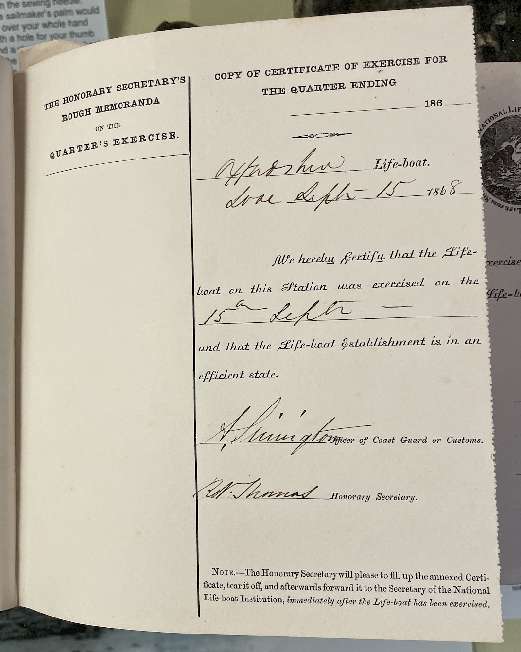 Return for Q3 1868