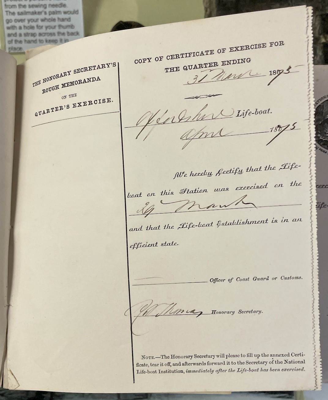 Return for Q1 1875