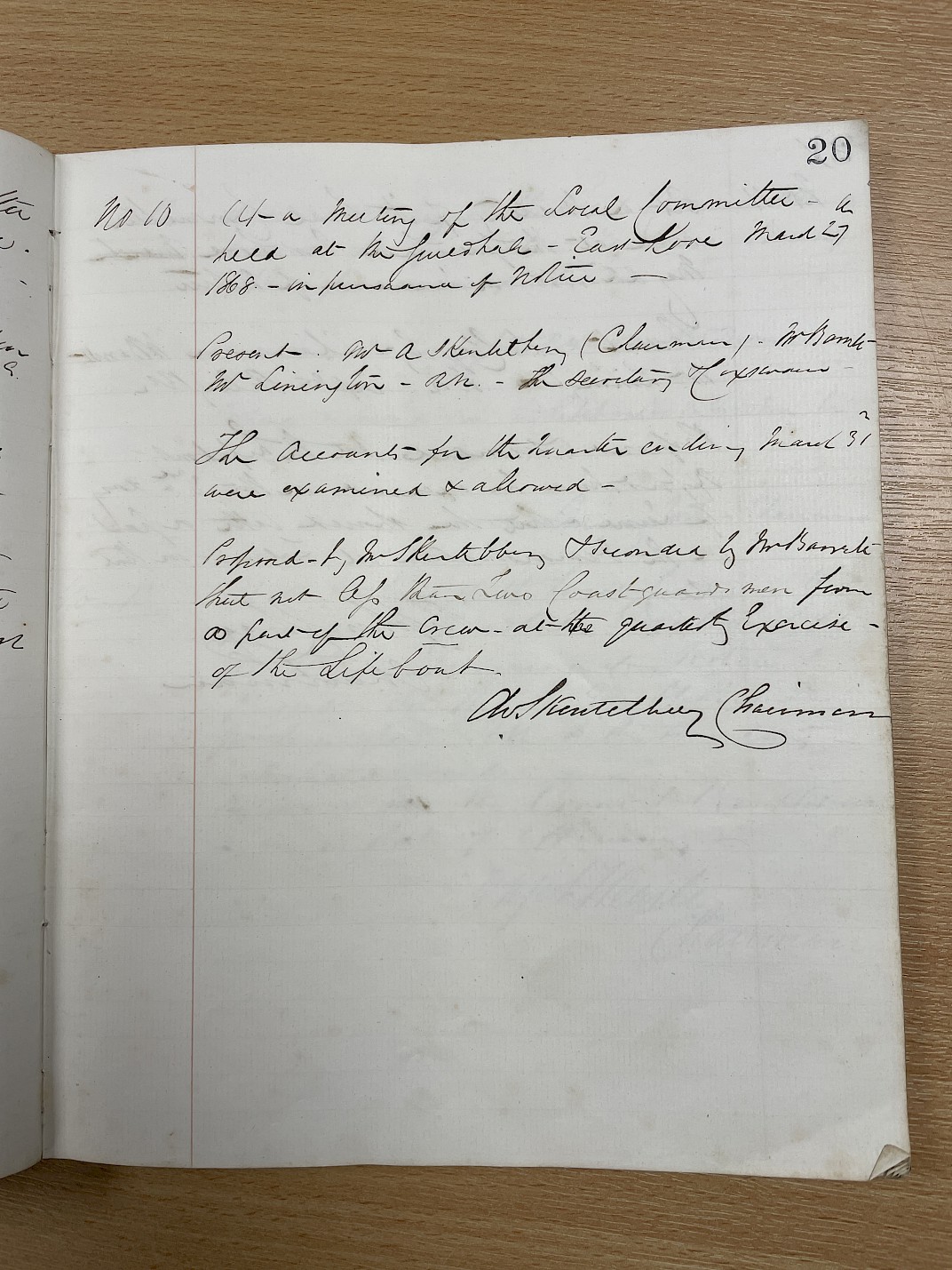 Minutes of the meeting