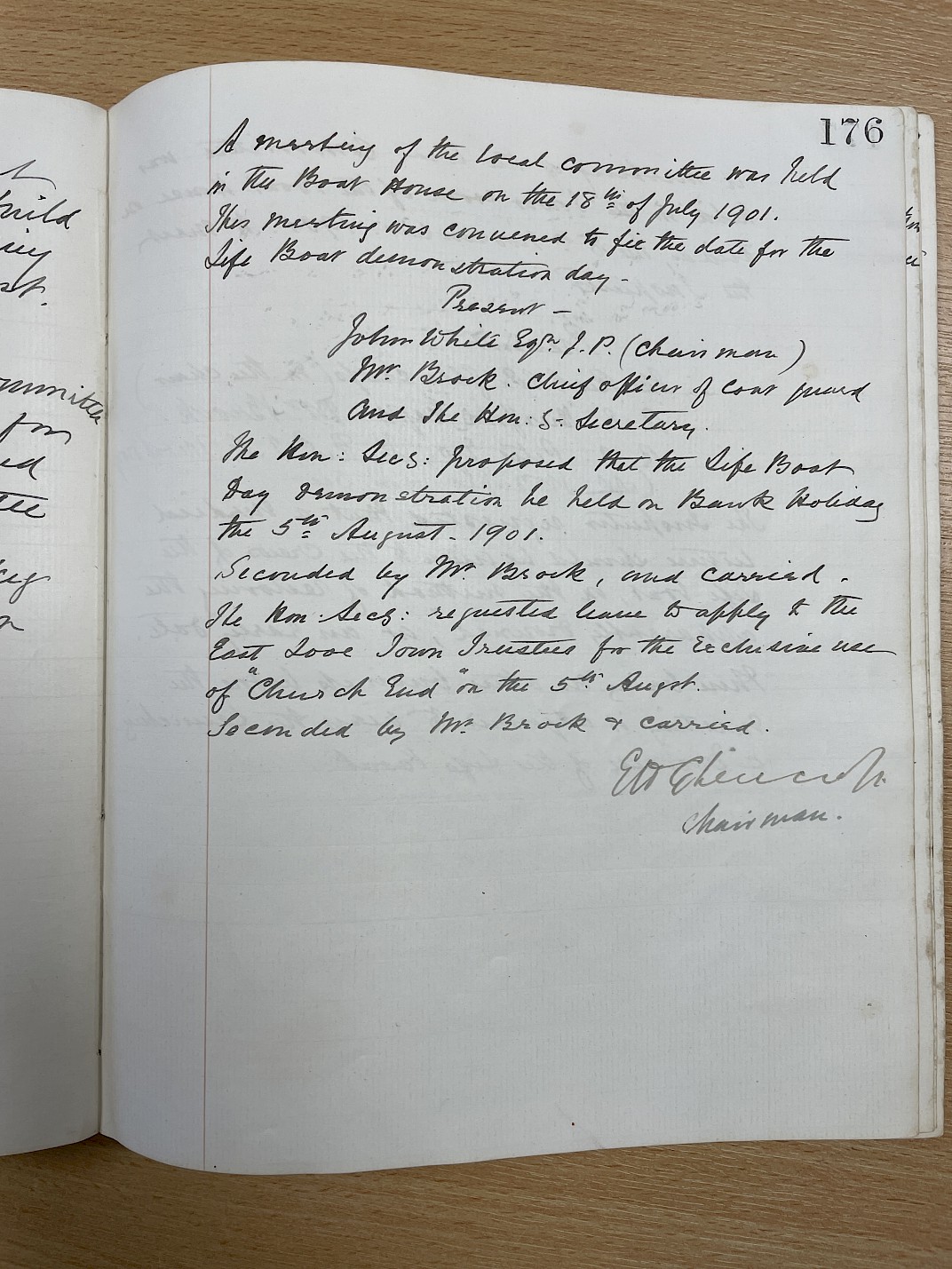 Minutes of the meeting